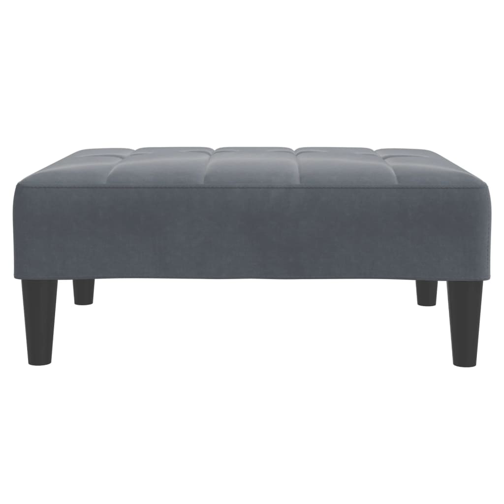Schlafsofa 2-Sitzer mit Fußhocker Dunkelgrau Samt