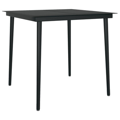 5-tlg. Garten-Essgruppe mit Kissen Grau Poly Rattan