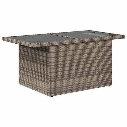 8-teiliges Gartensofa-Set mit Kissen, grau, Polyrattan