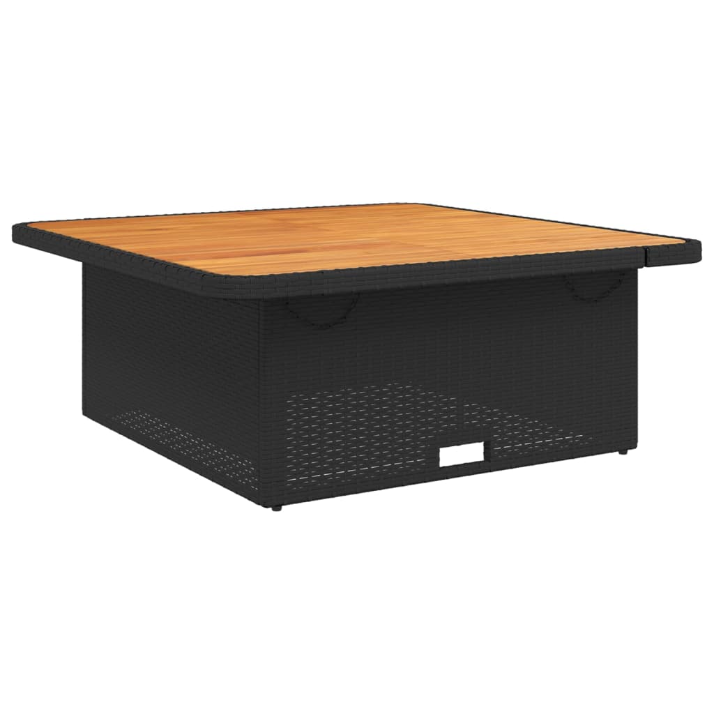 3-tlg. Garten-Sofagarnitur mit Kissen Schwarz Poly Rattan