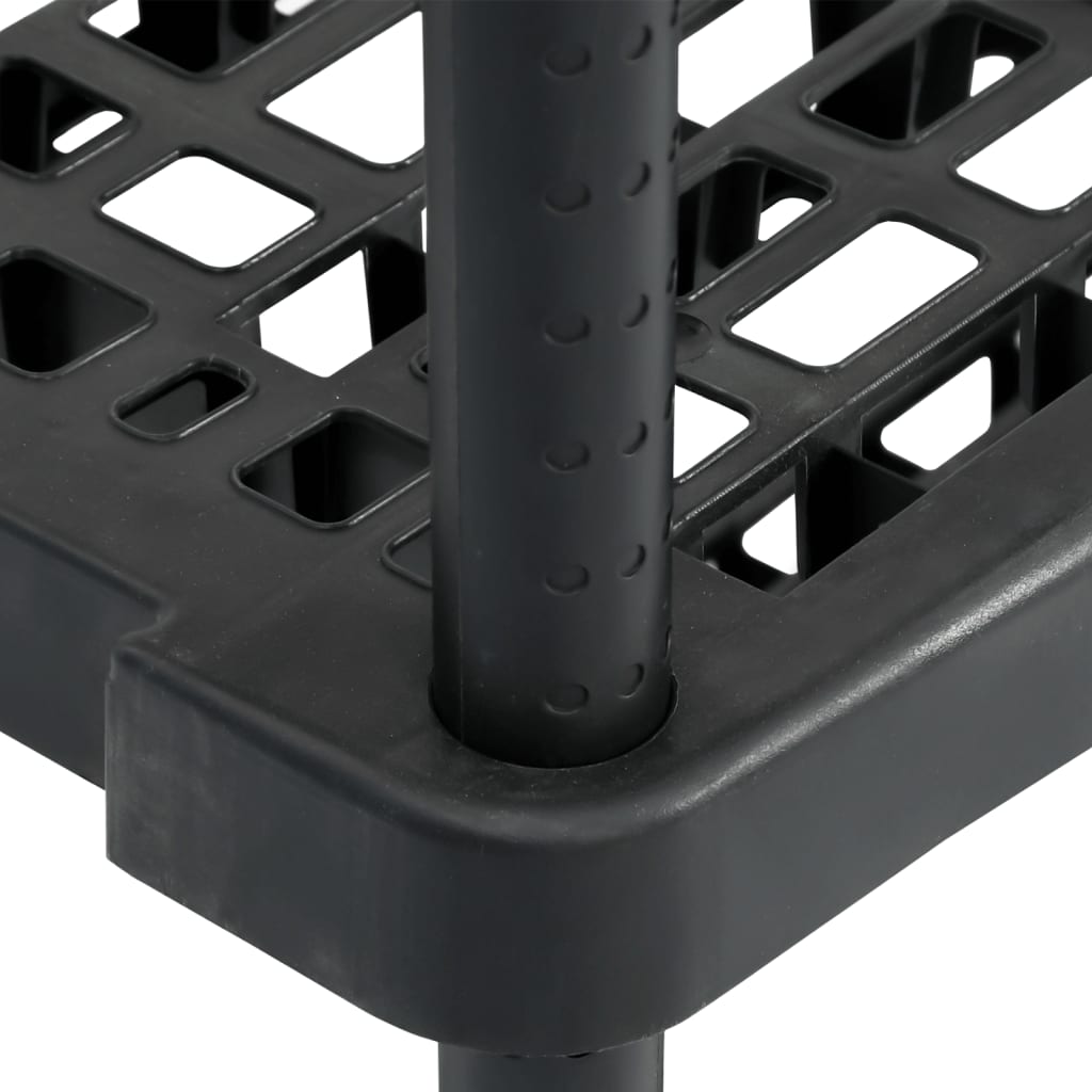 Etagère de rangement 5 étagères noir 93,5x45,5x194,5 cm PP