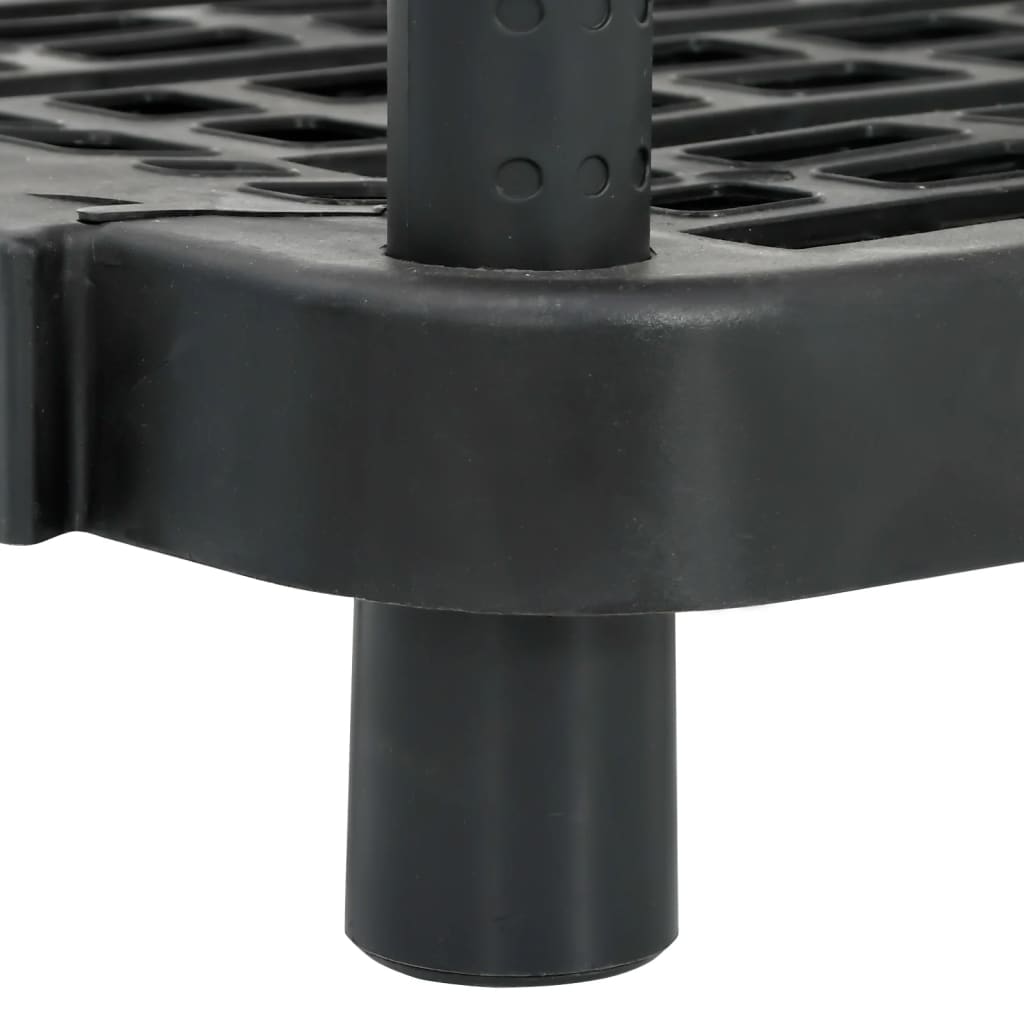 Etagère de rangement 5 étagères noir 93,5x45,5x194,5 cm PP