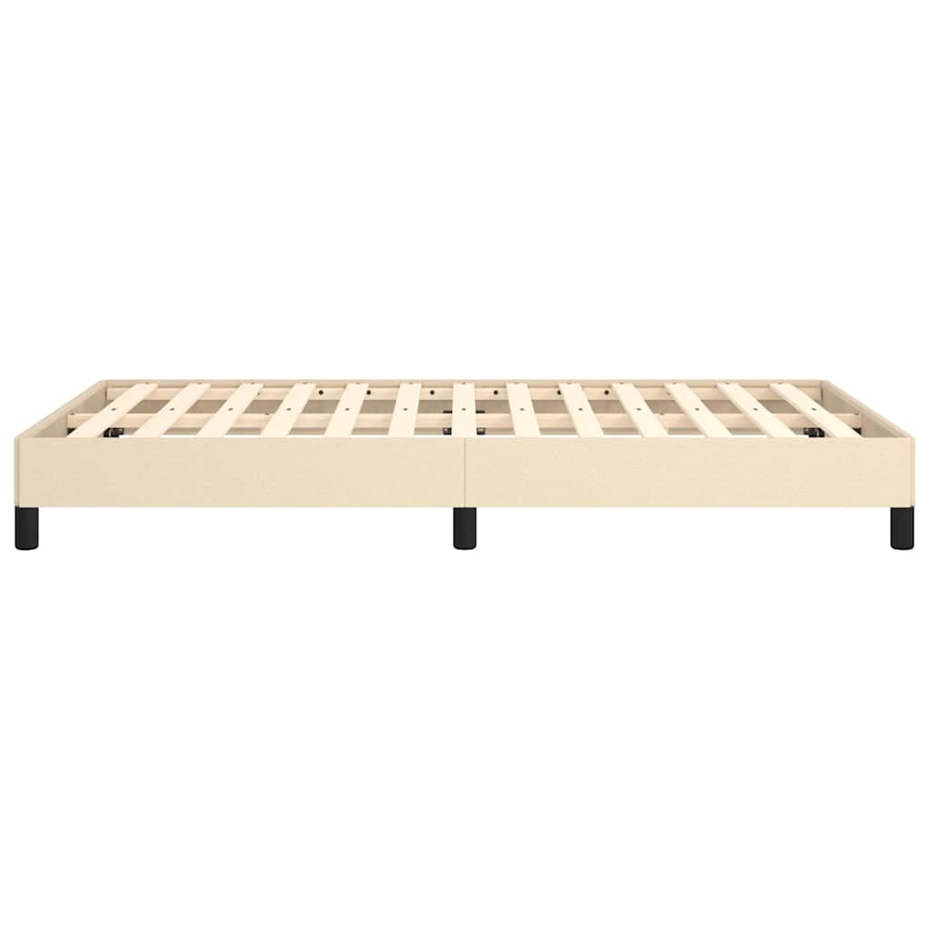 Bettgestell ohne Matratze Creme 120x190 cm Stoff