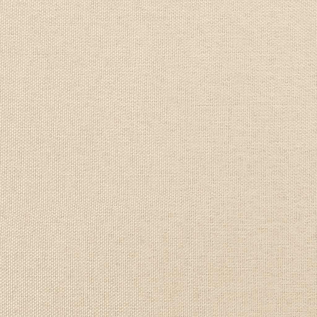Bettgestell ohne Matratze Creme 120x190 cm Stoff
