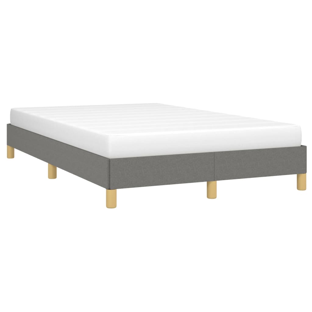 Bettgestell ohne Matratze Dunkelgrau 120x190 cm Stoff