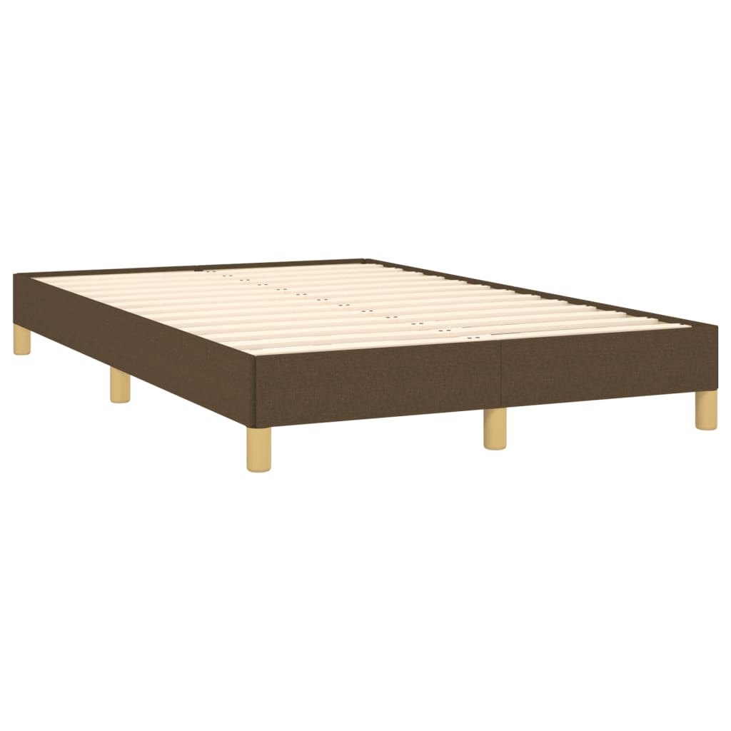 Bettgestell ohne Matratze Dunkelbraun 120x190 cm Stoff