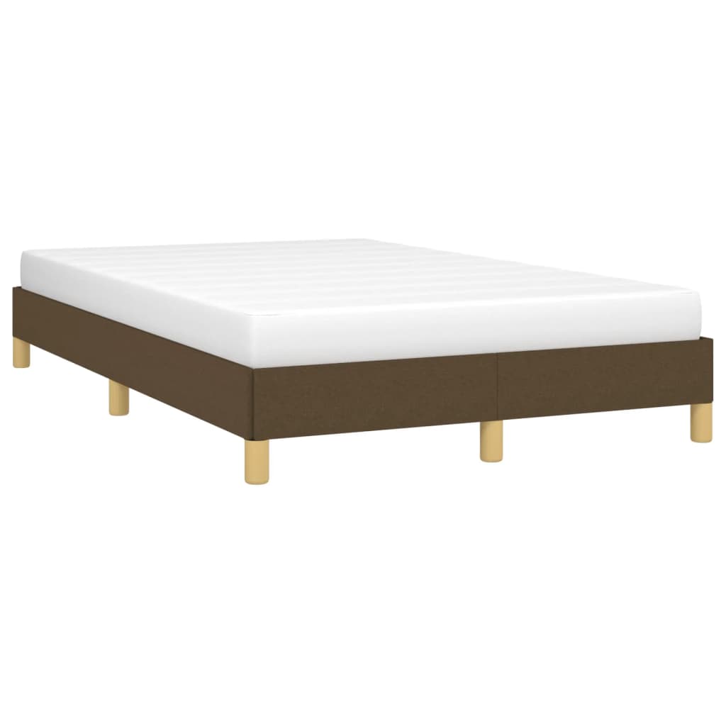 Bettgestell ohne Matratze Dunkelbraun 120x190 cm Stoff