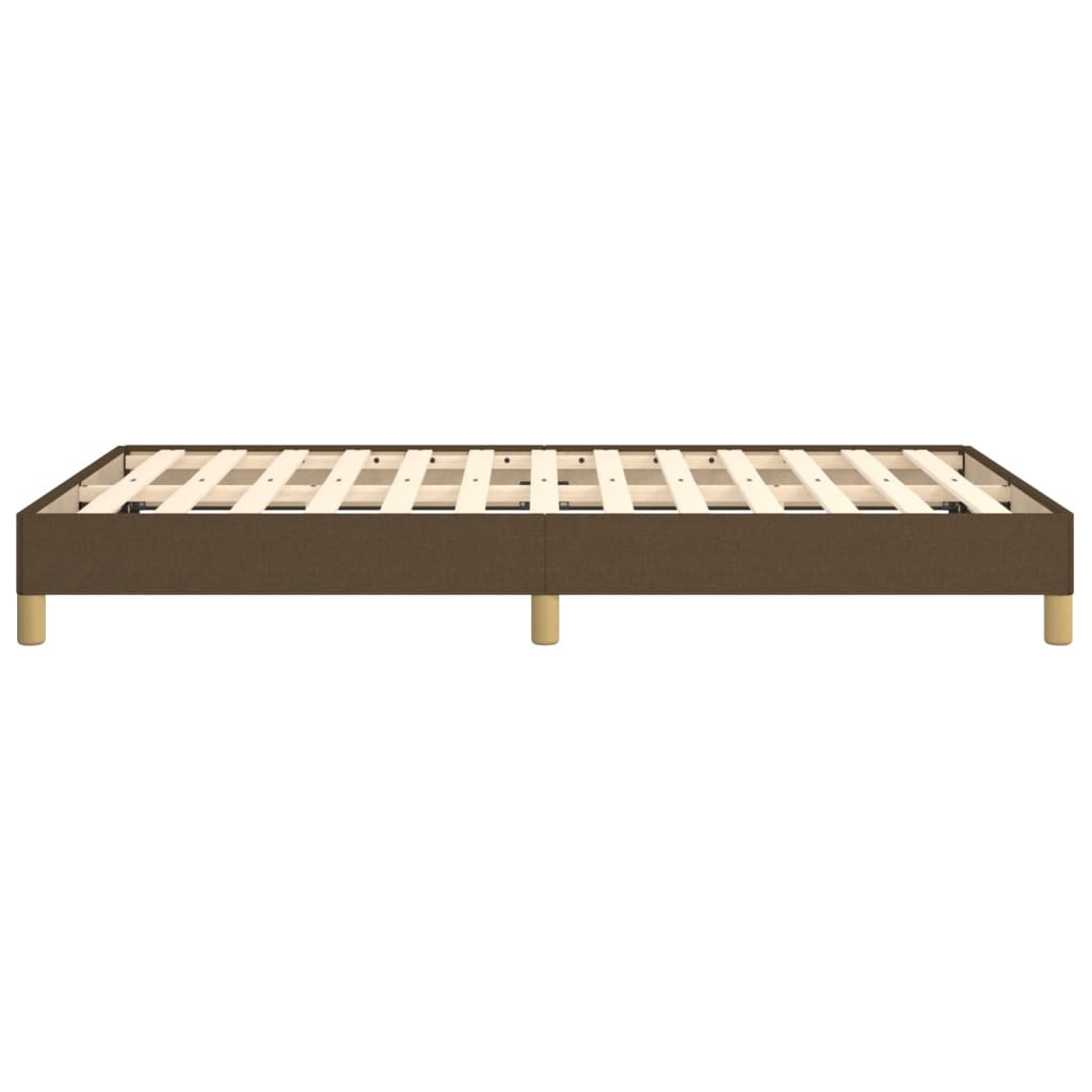 Bettgestell ohne Matratze Dunkelbraun 120x190 cm Stoff