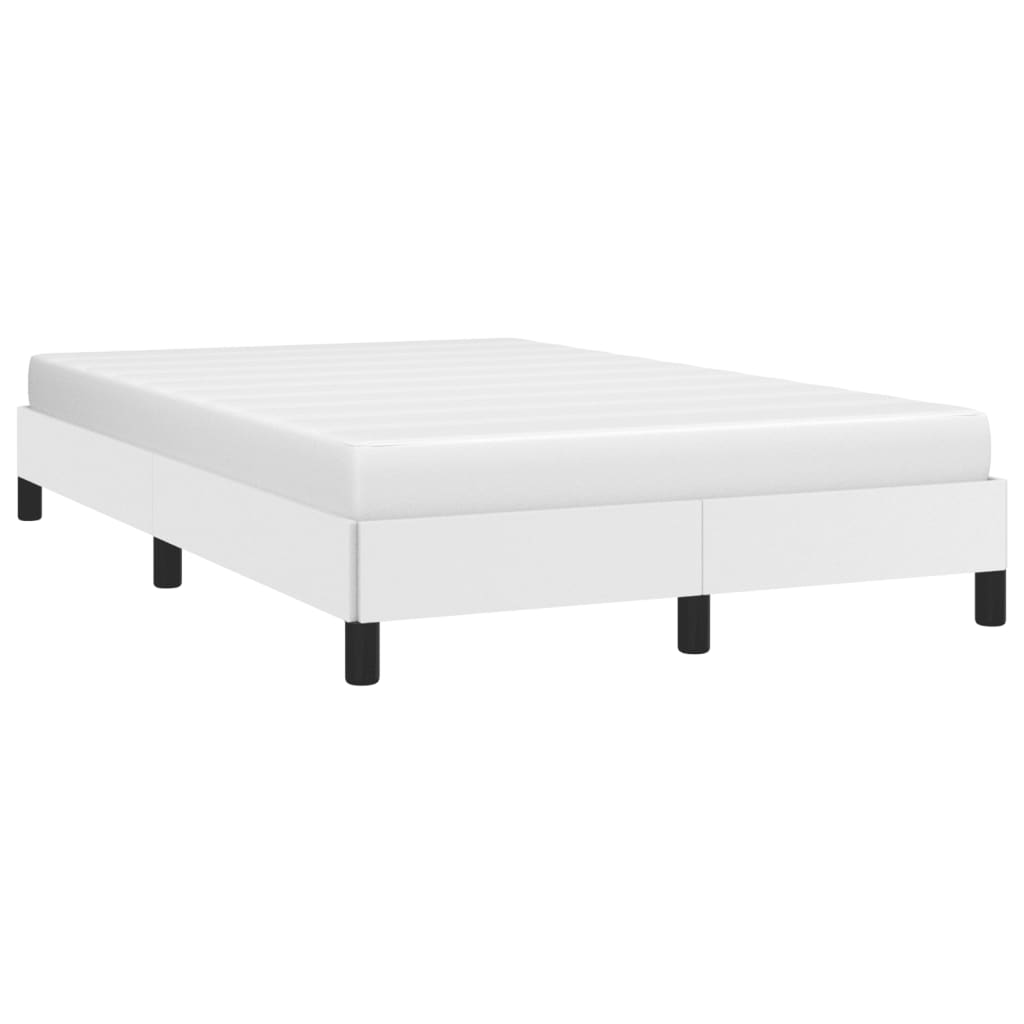 Bettgestell ohne Matratze Weiß 120x190 cm Kunstleder