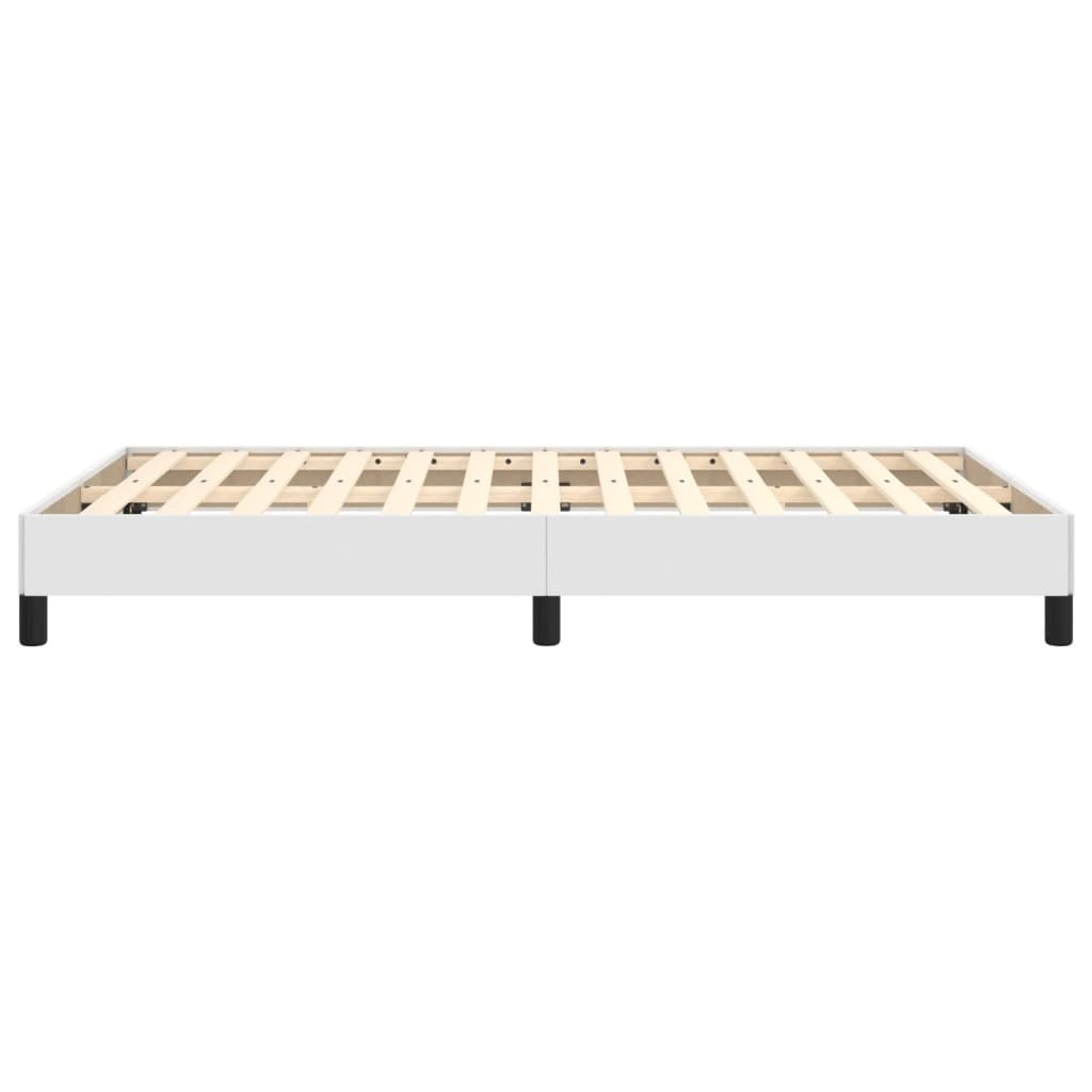 Bettgestell ohne Matratze Weiß 120x190 cm Kunstleder