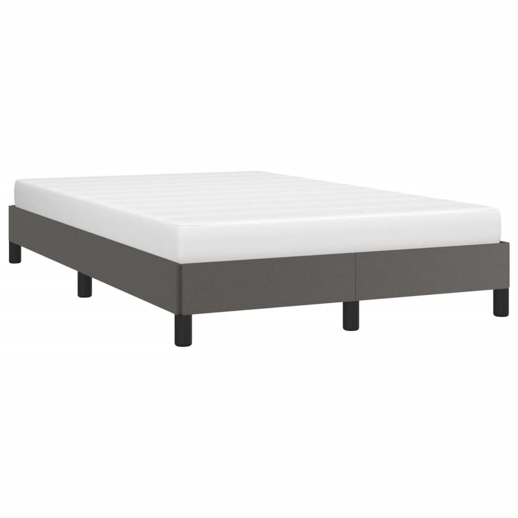 Bettgestell ohne Matratze Grau 120x190 cm Kunstleder