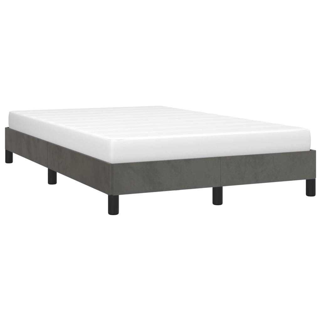 Bettgestell ohne Matratze Dunkelgrau 120x190 cm Samt