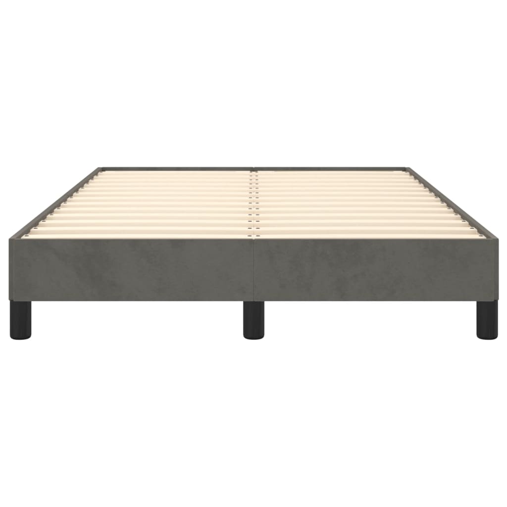 Bettgestell ohne Matratze Dunkelgrau 120x190 cm Samt