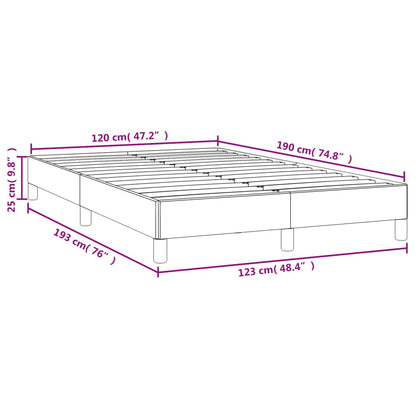 Bettgestell ohne Matratze Dunkelgrau 120x190 cm Samt