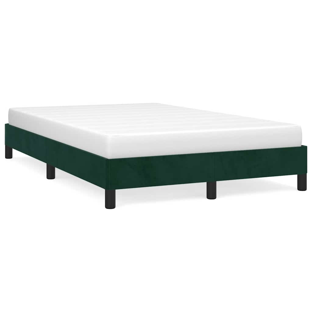 Bettgestell ohne Matratze Dunkelgrün 120x190 cm Samt