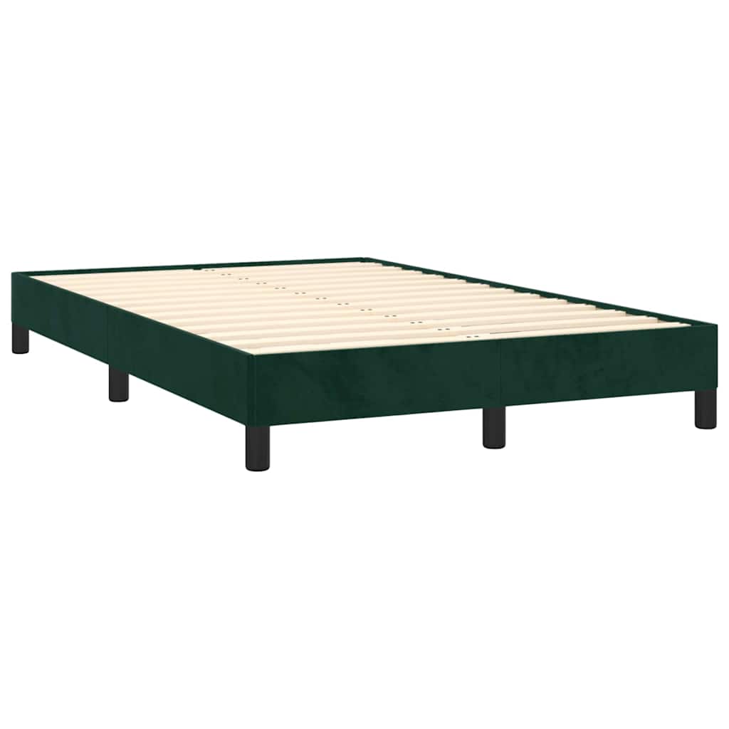 Bettgestell ohne Matratze Dunkelgrün 120x190 cm Samt