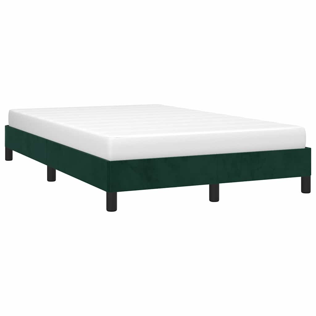 Bettgestell ohne Matratze Dunkelgrün 120x190 cm Samt