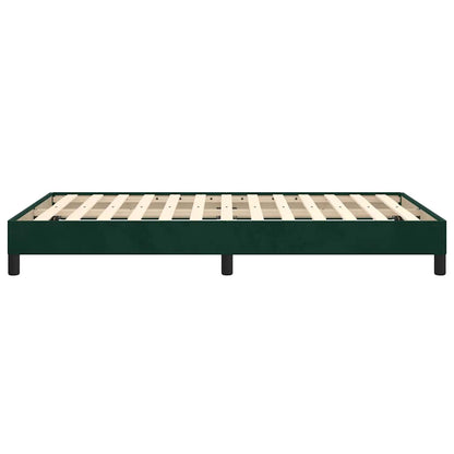 Bettgestell ohne Matratze Dunkelgrün 120x190 cm Samt