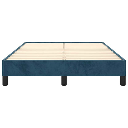 Bettgestell ohne Matratze Dunkelblau 120x190 cm Samt
