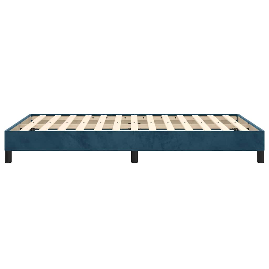 Bettgestell ohne Matratze Dunkelblau 120x190 cm Samt