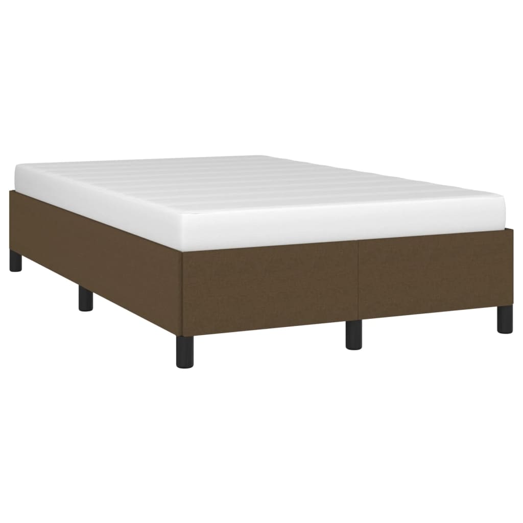 Bettgestell ohne Matratze Dunkelbraun 120x190 cm Stoff