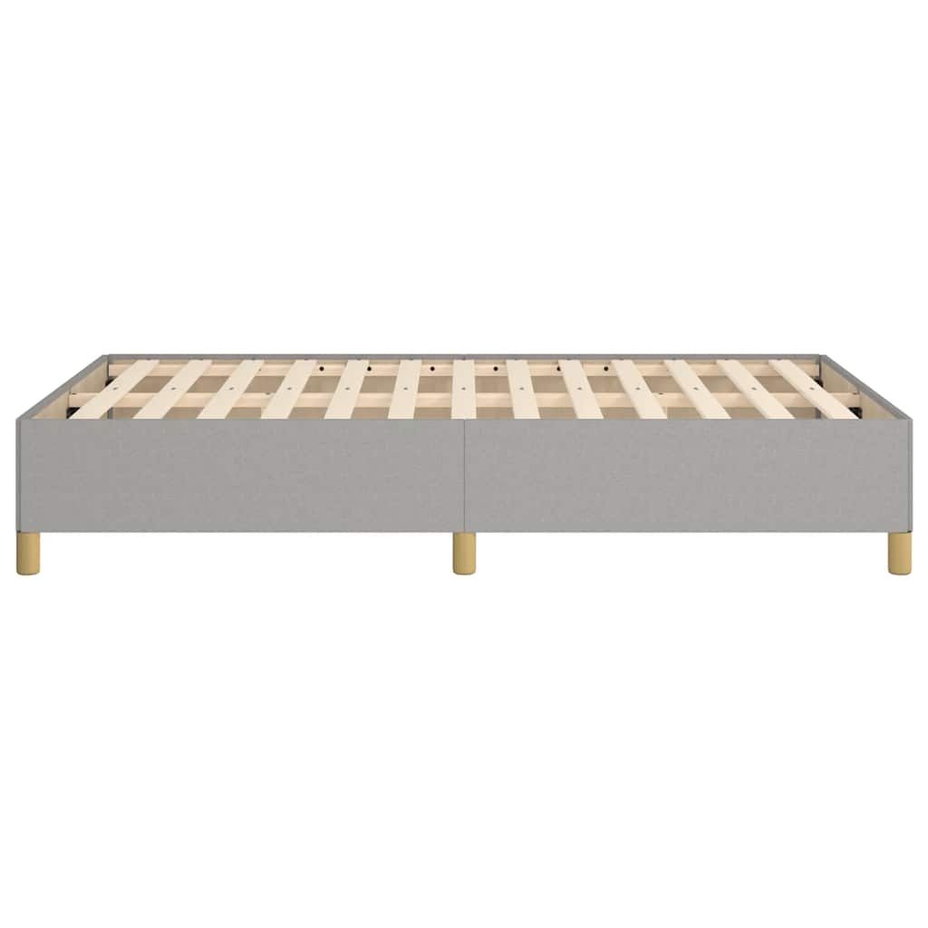Bettgestell ohne Matratze Hellgrau 120x190 cm Stoff