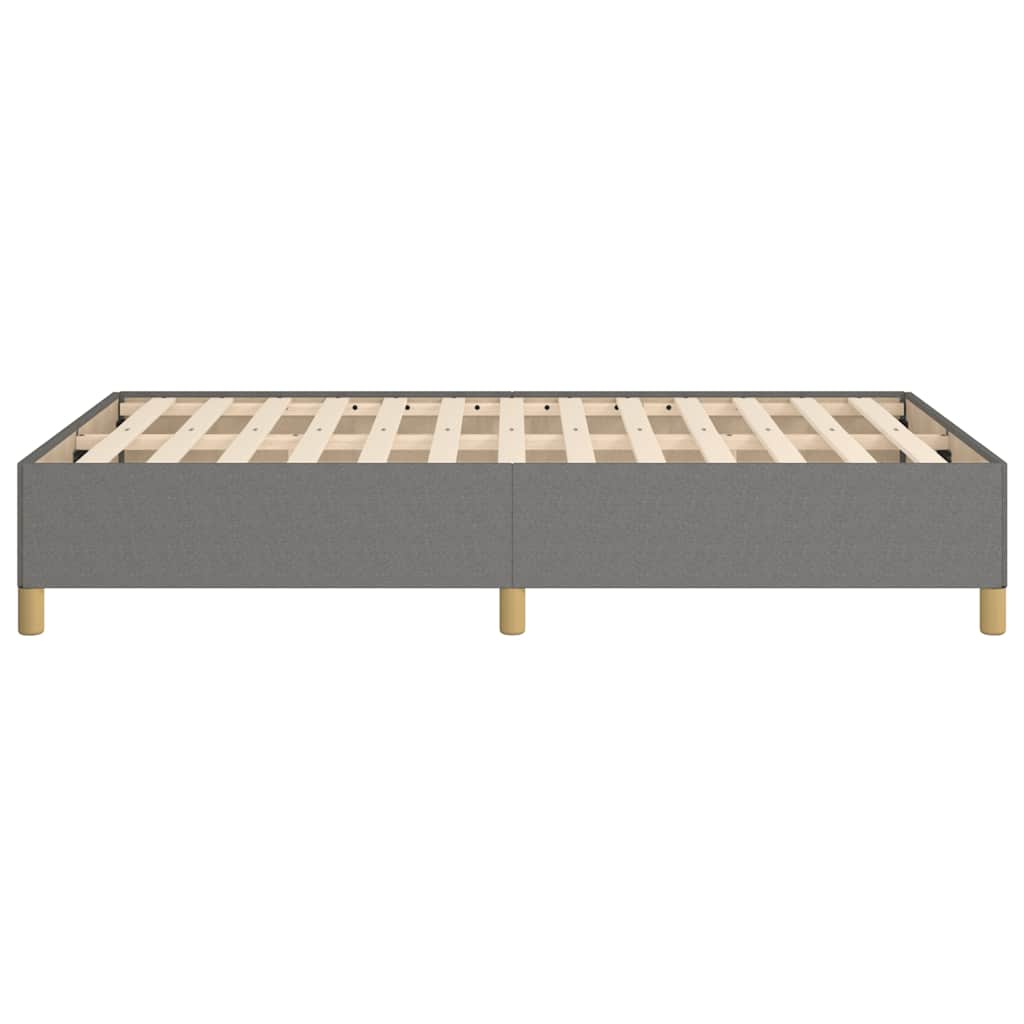 Bettgestell ohne Matratze Dunkelgrau 120x190 cm Stoff
