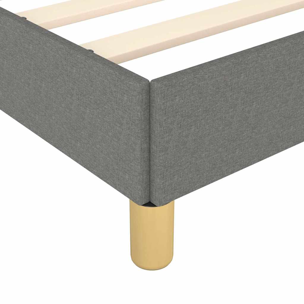 Bettgestell ohne Matratze Dunkelgrau 120x190 cm Stoff