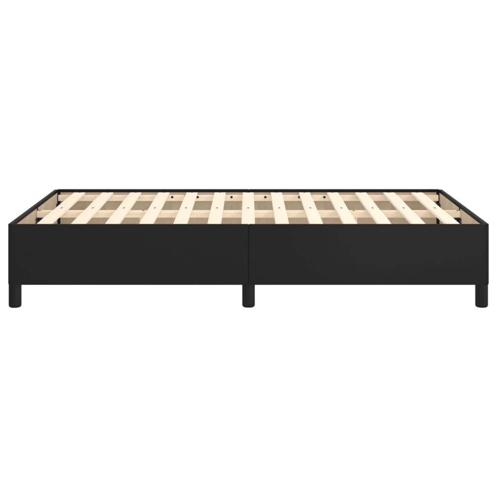 Bettgestell ohne Matratze Schwarz 120x190 cm Kunstleder