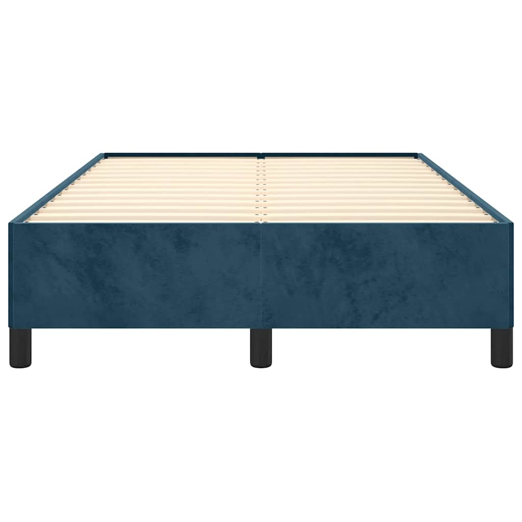 Bettgestell ohne Matratze Dunkelblau 120x190 cm Samt