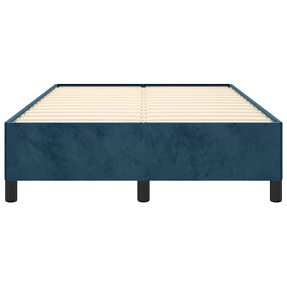 Bettgestell ohne Matratze Dunkelblau 120x190 cm Samt