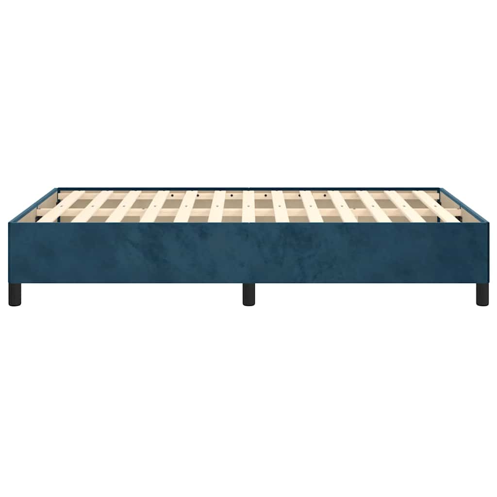 Bettgestell ohne Matratze Dunkelblau 120x190 cm Samt