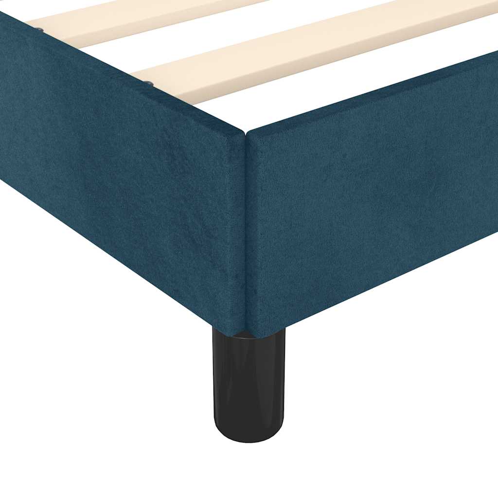 Bettgestell ohne Matratze Dunkelblau 120x190 cm Samt