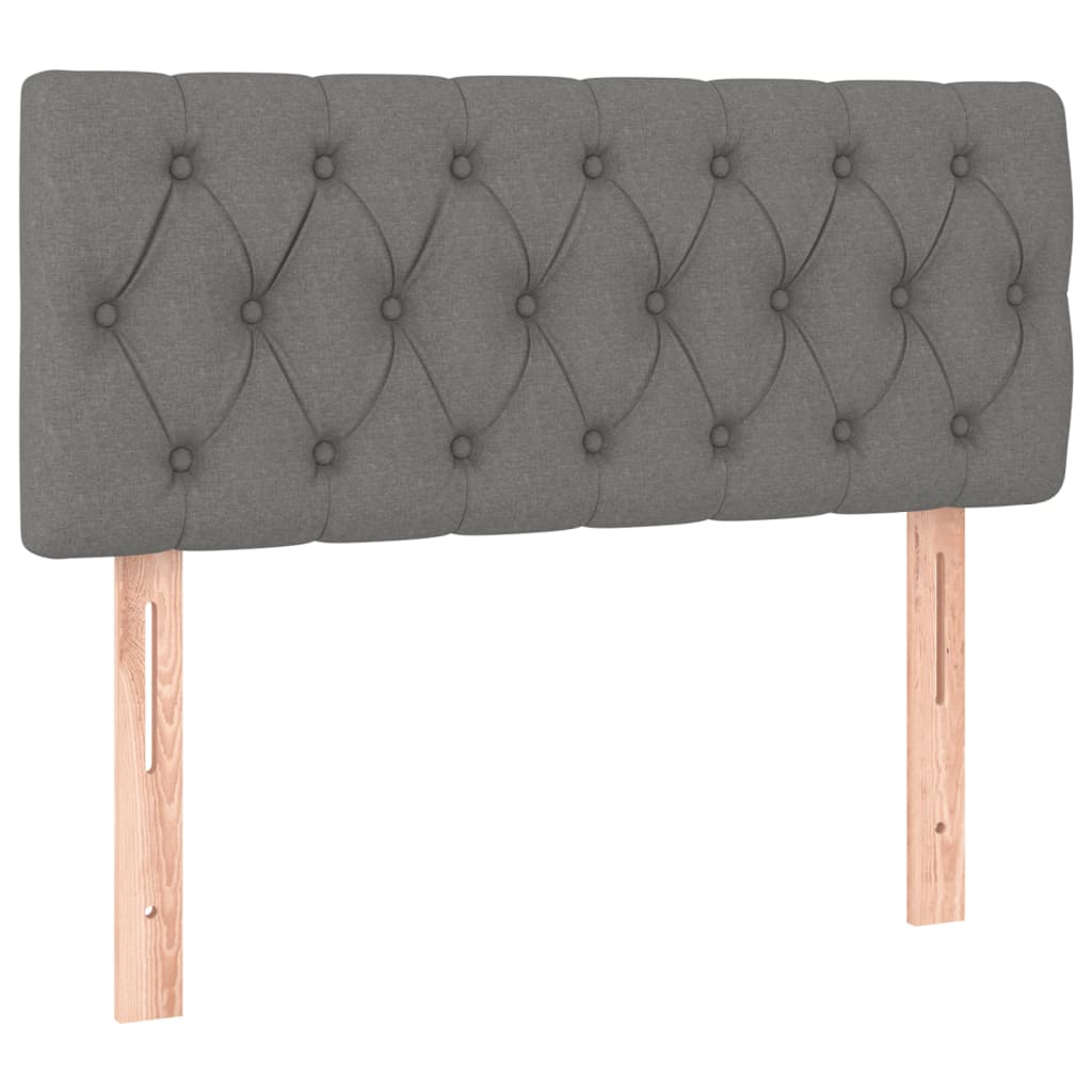 Boxspringbett mit Matratze Dunkelgrau 120x190 cm Stoff