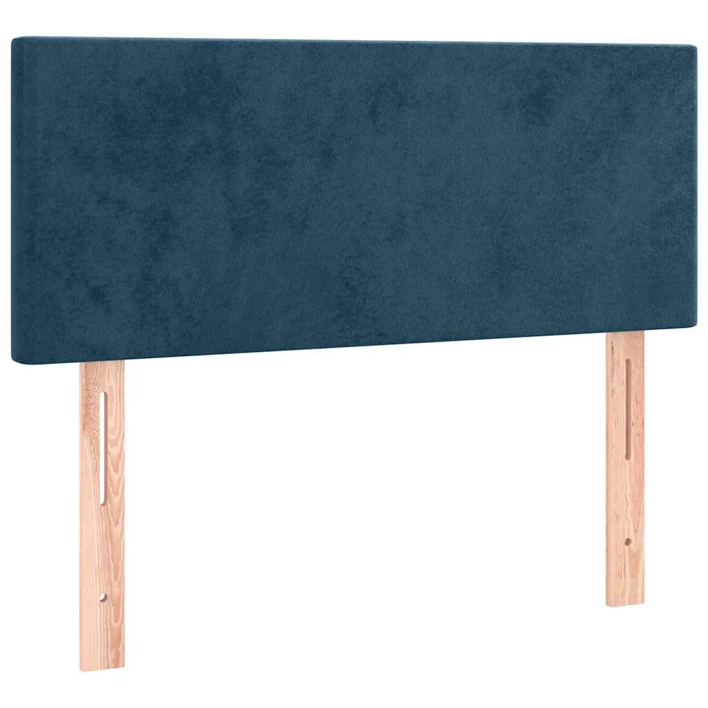 Boxspringbett mit Matratze Dunkelblau 120x190 cm Samt