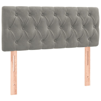 Boxspringbett mit Matratze Hellgrau 120x190 cm Samt