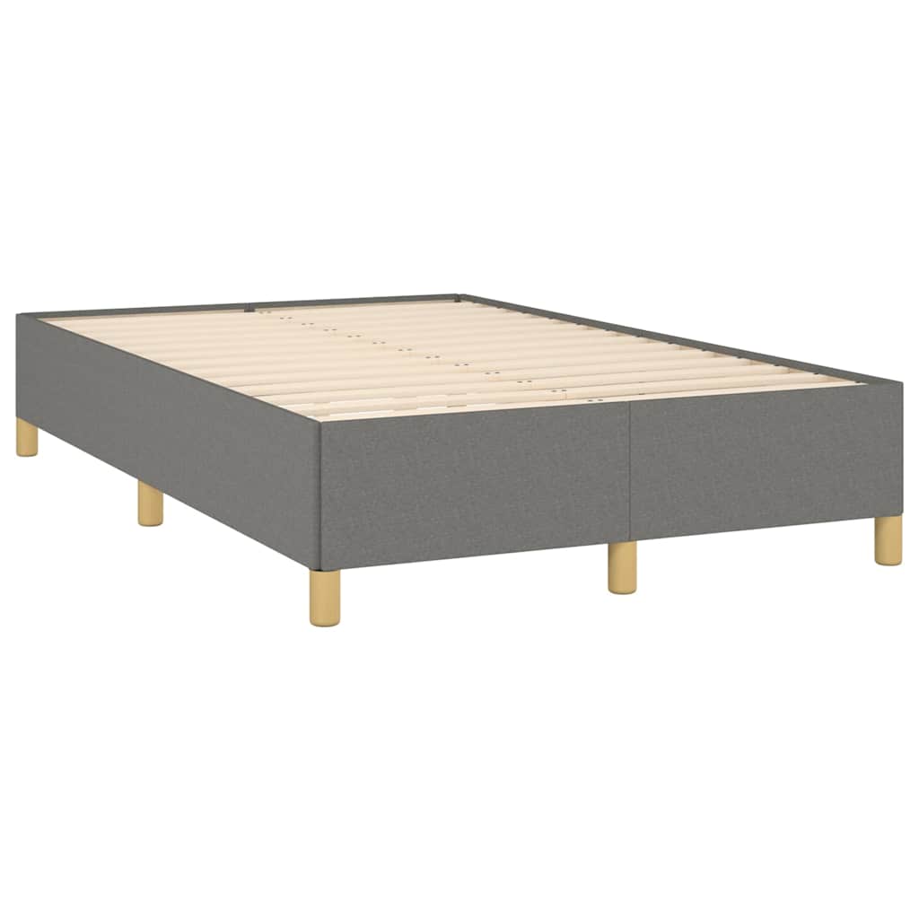 Lit à sommier tapissier avec matelas en tissu gris foncé 120x190 cm