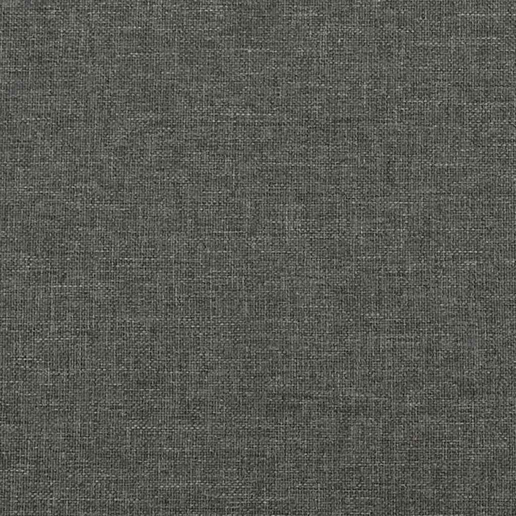 Lit à sommier tapissier avec matelas en tissu gris foncé 120x190 cm