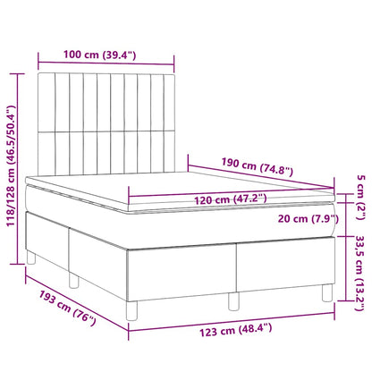 Boxspringbett mit Matratze Rosa 120x190 cm Samt
