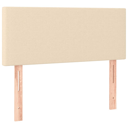 Boxspringbett mit Matratze & LED Creme 120x190 cm Stoff