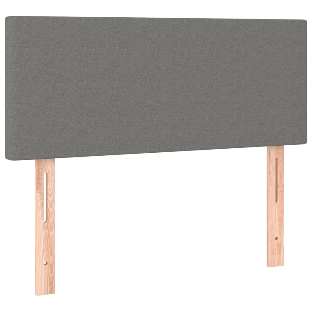 Boxspringbett mit Matratze & LED Dunkelgrau 120x190 cm Stoff