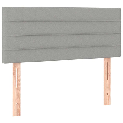 Boxspringbett mit Matratze & LED Hellgrau 120x190 cm Stoff