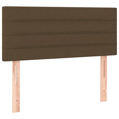Boxspringbett mit Matratze & LED Dunkelbraun 120x190 cm Stoff