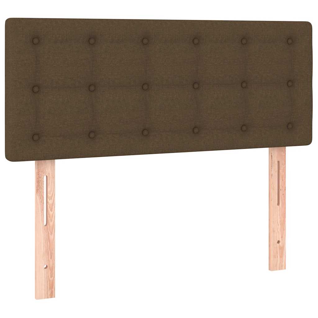 Boxspringbett mit Matratze & LED Dunkelbraun 120x190 cm Stoff