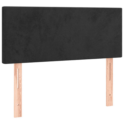 Boxspringbett mit Matratze & LED Schwarz 120x190 cm Samt