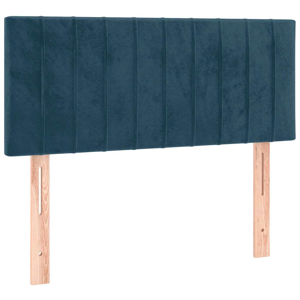 Boxspringbett mit Matratze & LED Dunkelblau 120x190 cm Samt