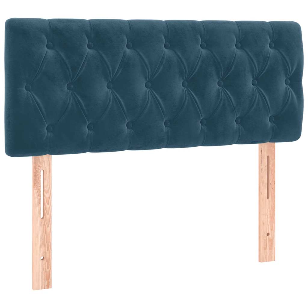 Boxspringbett mit Matratze & LED Dunkelblau 120x190 cm Samt