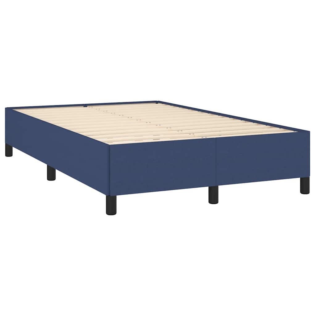Lit à sommier tapissier avec matelas et LED bleu 120x190 cm tissu