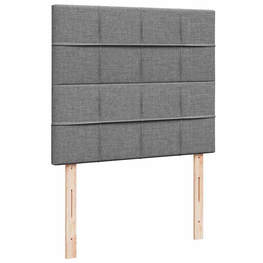 Boxspringbett mit Matratze & LED Dunkelgrau 120x190 cm Stoff