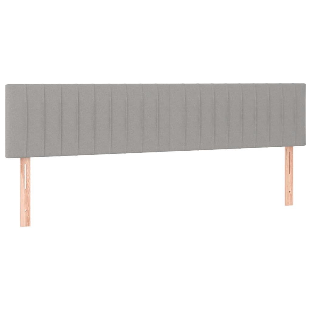 Boxspringbett mit Matratze & LED Hellgrau 120x190 cm Stoff